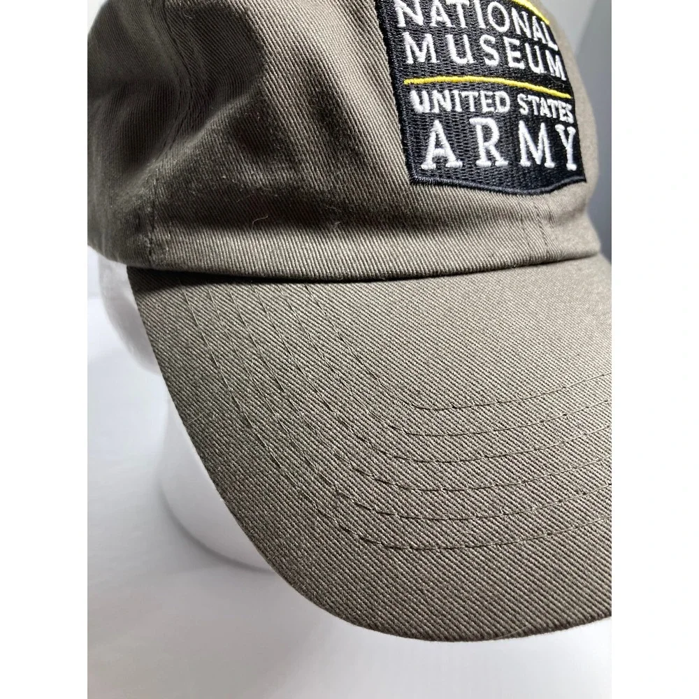 National Museum United States Army Hat Cap Gray Adjustable‎ Strapback Cotton
